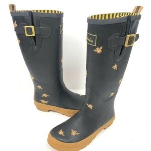 Joules Golden Bees tall Wellies size 7